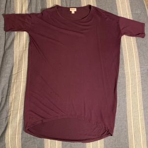 LuLaRoe purple Irma top